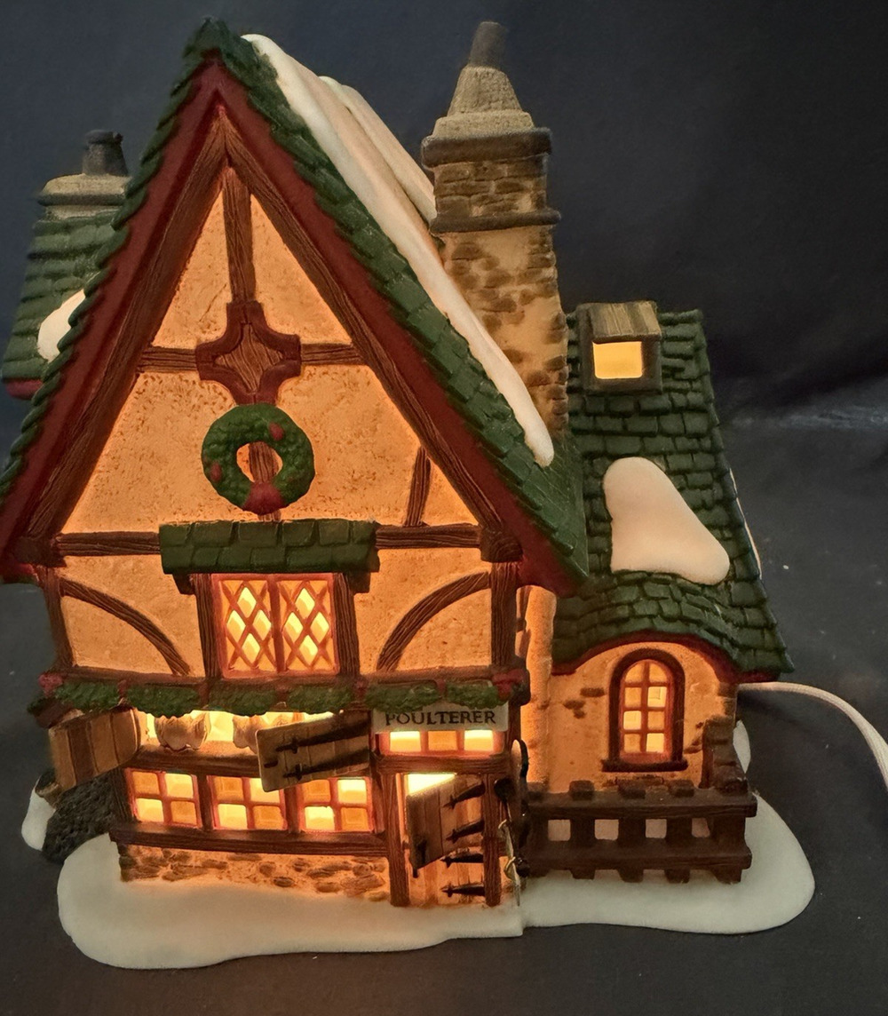 Dept. 56 "Leacock Poulterer" Village Shop 1997 With Light And Box